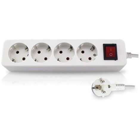 Base múltiple 4 enchufes con interruptor 1.5m cable GSC 0800213
