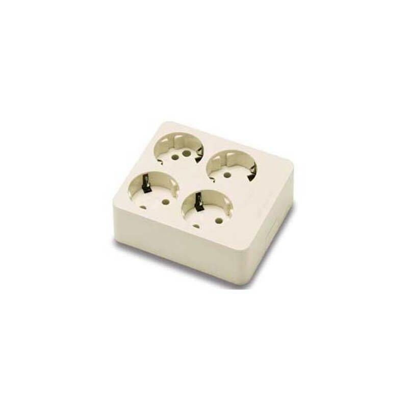 

Base Multiple 4T-Toma tierra Sin Cable Policarbonato Blanco Famat