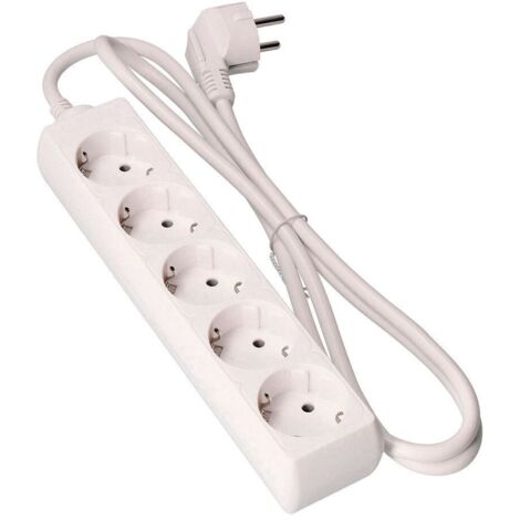Base multiple 5 tomas t/tl 10/16a tipo f 3m. 3x1,5mm