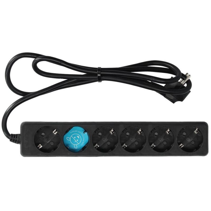 

Base múltiple serie Standard negra 6 tomas 1,5 metros ( 0000030) - GSC