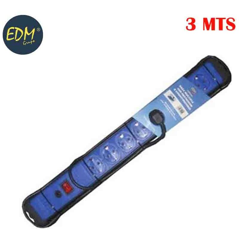 

Edm - Base Multiple 6 Tomas Con Protector+Interruptor 3 Mts.