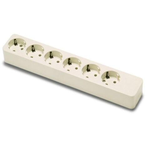 Base multiple 6 tomas tt sin cable polic bl famat