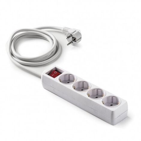 BASE MULTIPLE CON INTERRUPTOR 4 TOMAS T/T 3 M