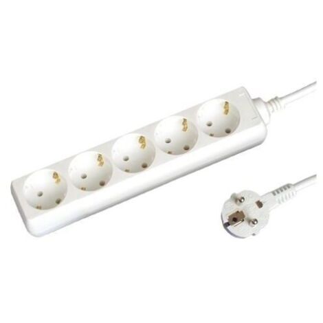 Base múltiple de 5 tomas (5T) con cable eléctrico serie standard