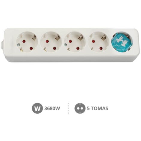 Base múltiple de 5 tomas (5T) sin cable serie mega