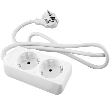 Base múltiple enchufes blanca onlex t/t cable 1,5 mts 2 tomas