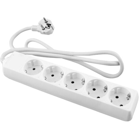 Base múltiple enchufes blanca onlex t/t cable 1,5 mts 5 tomas