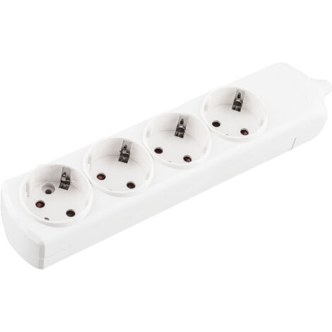Base múltiple enchufes blanca onlex t/t sin cable 4 tomas
