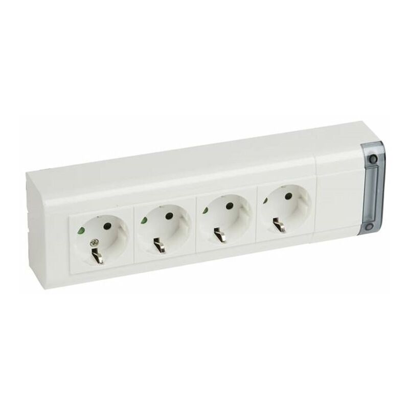 

Base multiple instalacion 4 tomas 2P+TT 16A Legrand 050626 Gris/Blanco