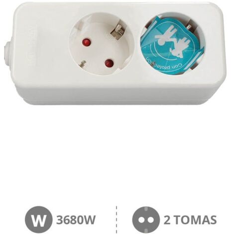 Base multiple Mega 2 enchufes sin cable GSC 000800222