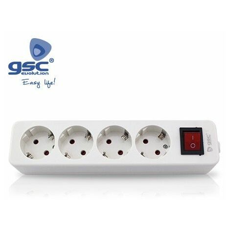 Base multiple Mega 4 enchufes + interruptor sin cable GSC 000800226
