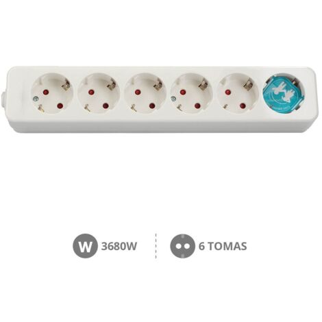 Base multiple Mega 6 enchufes sin cable GSC 000800229