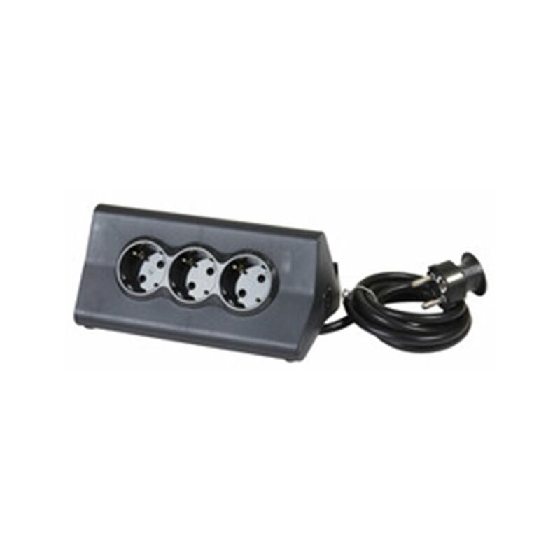 

Base multiple Momo 3 tomas 2P+TT 16A y 2 Puertos USB Legrand 694811 Negro