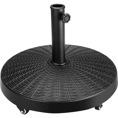 Base Ombrellone in Resina da Giardino Peso 25 kg Supporto per Ombrelloni 38/48mm