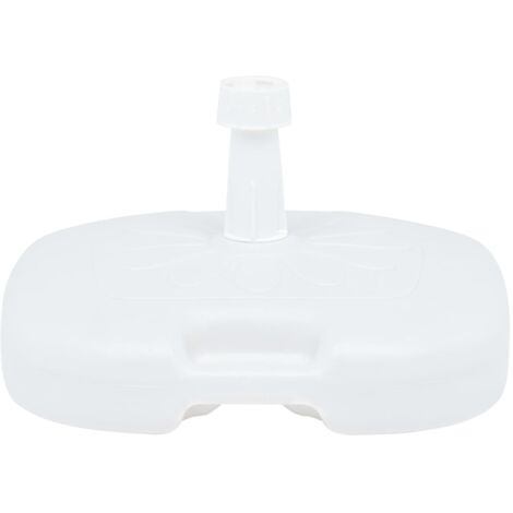 Base Ombrellone Riempibile con Sabbia/Acqua 16L Bianca Plastica vidaXL