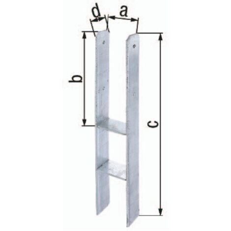 Base palo H ETA-10/0210 116x300x600x60mm STA grezzo TZN GAH