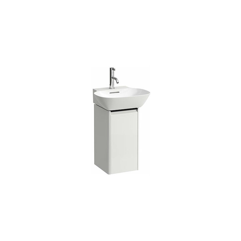 

Base para el tocador de Ino para lavabo 815301, 1 puerta, bisagra izquierda, mango de aluminio negro, color: blanco mate - H4030131102601