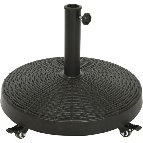 Base para Parasol con Ruedas color negro Diámetro 52Cm 841097