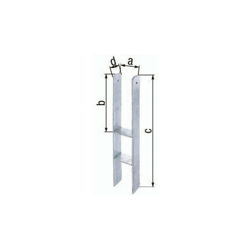 

Base para poste en H ETA-10/0210 116x300x600x60mm STA raw TZN - GAH