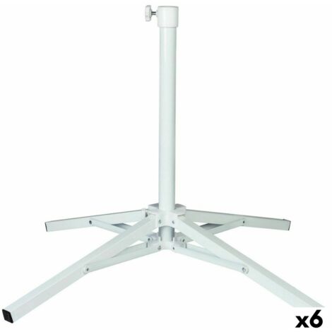 Base para Sombrilla Aktive Blanco Metal 65 x 60,5 x 65 cm (6 Unidades)