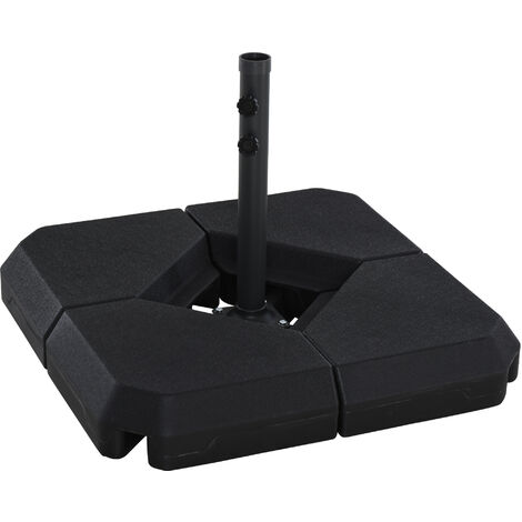 Base para Sombrilla Crucial de 4 Pesos Rellenables de Agua Arena 80x80x56 cm