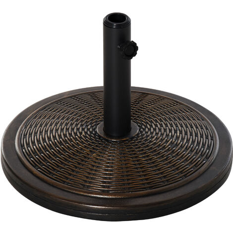 Base para Sombrilla de Jardín Peso Neto 13 kg Soporte de Parasol de Cemento Retro para Postes de 35mm/38mm/48mm para Terraza Patio Exterior Ø48x34 cm