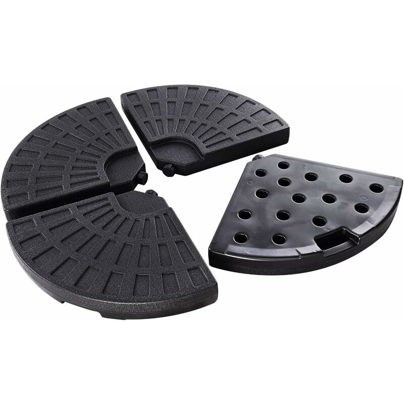 

Base para Sombrilla Paragüero de Rendonda Soporte para Parasol Playa Jardín Terraza Patio Negro