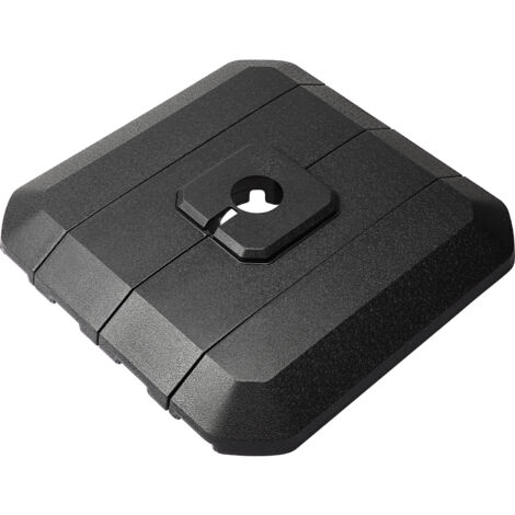 Base Parasol  Plastique Rechargeable Noir 81 Kg,Assemblage Rapide pour Parasol Déporté