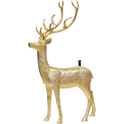 Base per albero di Natale a forma di renna d'oro, decorazione per interno -Renna eretta - 214 cm