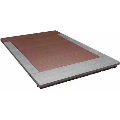 Base per Doccia da Esterno 75x97x4,3 cm in Caffè e Grigia