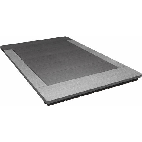 Base per Doccia da Esterno 75x97x4,3 cm in Nero e Grigia