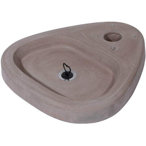 Base per Fontane con Vaschetta 47x48x6 cm in Cemento Belfer 42/BSC/5 Tortora