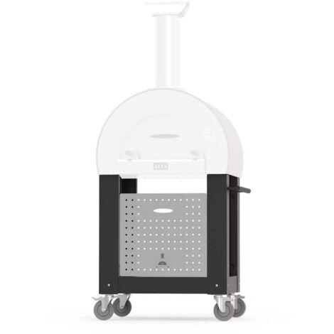 Base per Forno a Legna per Pizza da Esterno 5 Minuti con Ruote Alfa Forni - Colore: Black