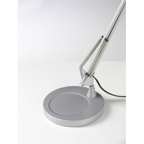 Base Per Lampada Arc Metallo Argento