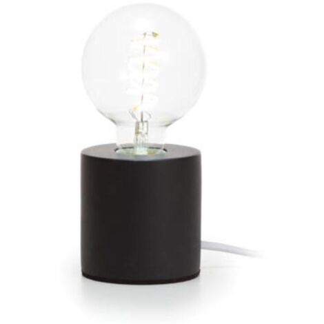 Base per lampada - base per lampada decorativa - colore nero - forma cilindrica