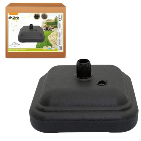 Base per Ombrellone Aktive 44,5 x 12,5 x 44,5 cm Nero Plastica
