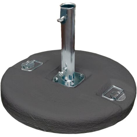 Base per ombrellone con palo centrale in cemento grigio 50 Kg