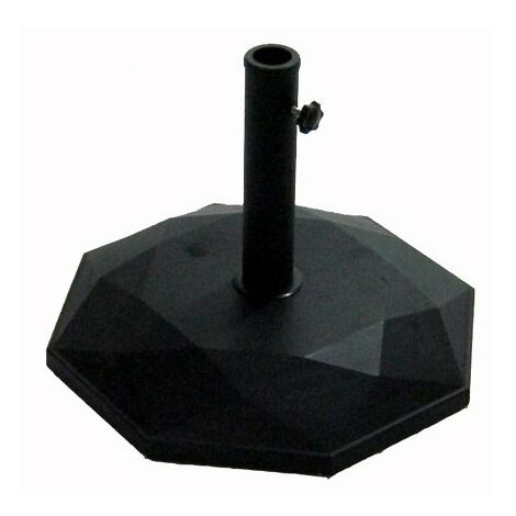Base per ombrellone con peso da 25 kg in cemento rubber nero palo 48mm