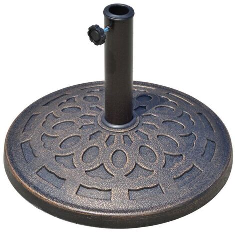 BASE PER OMBRELLONE DA 12 KG IN RESINA PER PALI 38-48MM COLORE BRONZO
