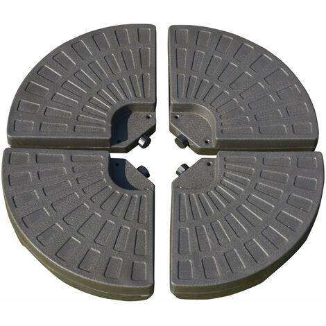 Base per Ombrellone da Giardino Ø100x10,5 cm in HDPE Marrone