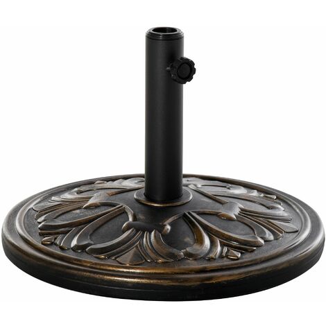 Base per Ombrellone da Giardino 13kg Regolabile in Cemento e Bronzo Ø48 cm