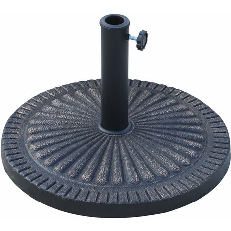 Base per Ombrellone da Giardino 15 Kg in Resina Ø49 cm con Manopola