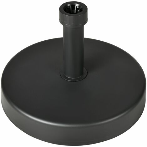 Base per Ombrellone da Giardino Ø45x33 cm Palo 24-48 mm  in Plastica Nero
