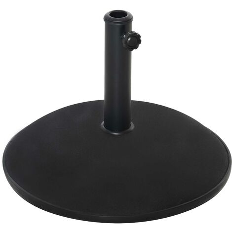 Base per Ombrellone da Giardino Ø50x37 cm in Cemento Nero