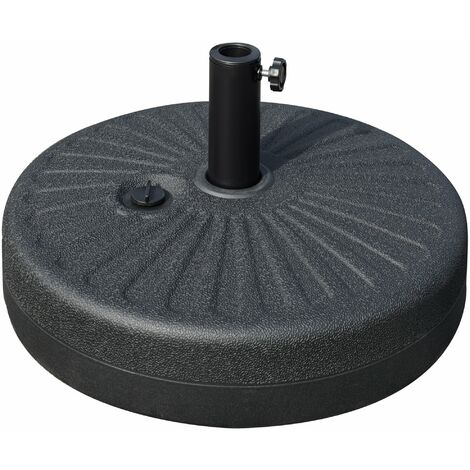 Base per Ombrellone da giardino Ø51x28 cm in Polietilene Nero