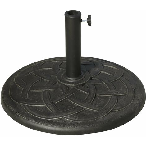 Base per Ombrellone da Giardino Ø54,5 cm 19 Kg in Resina con Finiture in Bronzo