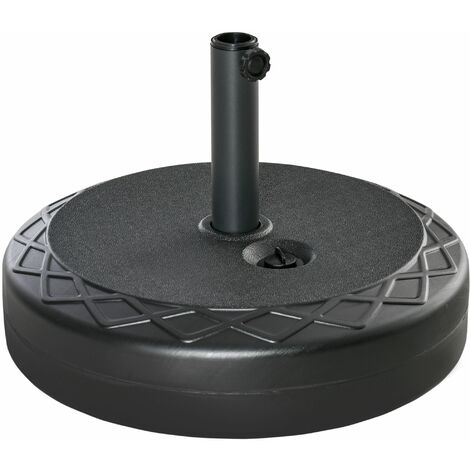Base per Ombrellone da Giardino Ø55 cm 30 Kg in Plastica Nero