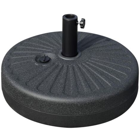 BASE PER OMBRELLONE DA GIARDINO CON PALO CENTRALE 38 E 48 MM IN COLORE NERO