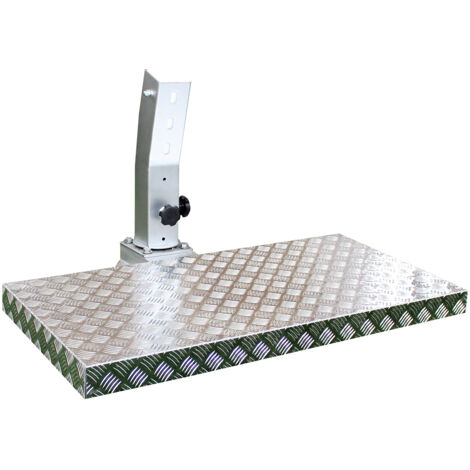Base per Ombrellone da Giardino Palo Laterale 104x54x8 cm in Alluminio Mandorlato