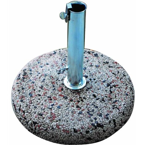 Base per ombrellone in graniglia 25 kg – Tubo 45 mm resistente agli agenti atmosferici – Stabilità ottimale per uso esterno